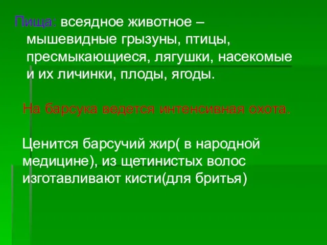 Пища: всеядное животное – мышевидные грызуны, птицы, пресмыкающиеся, лягушки, насекомые и их