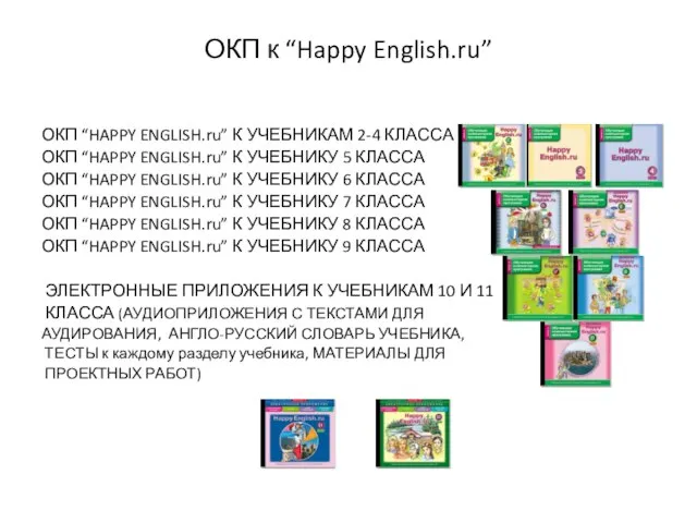 ОКП к “Happy English.ru” ОКП “HAPPY ENGLISH.ru” К УЧЕБНИКАМ 2-4 КЛАССА ОКП