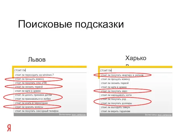 Поисковые подсказки Харьков Львов