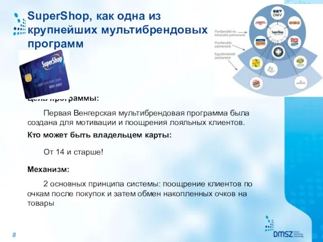 SuperShop, как одна из крупнейших мультибрендовых программ Цель программы: Первая Венгерская мультибрендовая