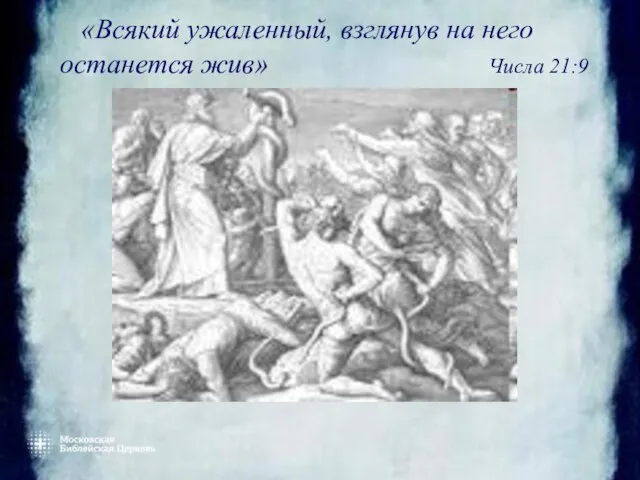 «Всякий ужаленный, взглянув на него останется жив» Числа 21:9