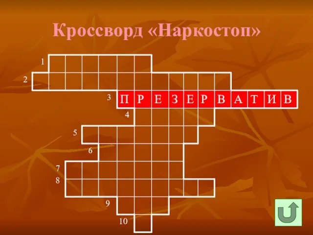 Кроссворд «Наркостоп»