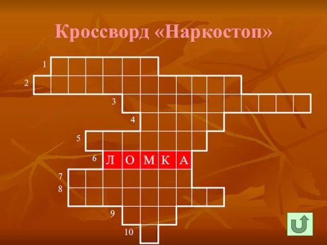 Кроссворд «Наркостоп»