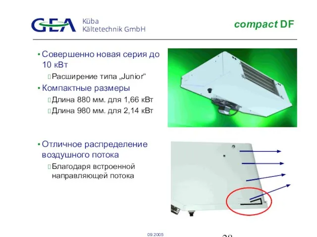 compact DF Совершенно новая серия до 10 кВт Расширение типа „Junior“ Компактные