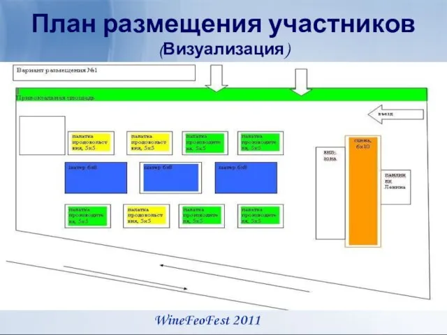 План размещения участников (Визуализация) WineFeoFest 2011