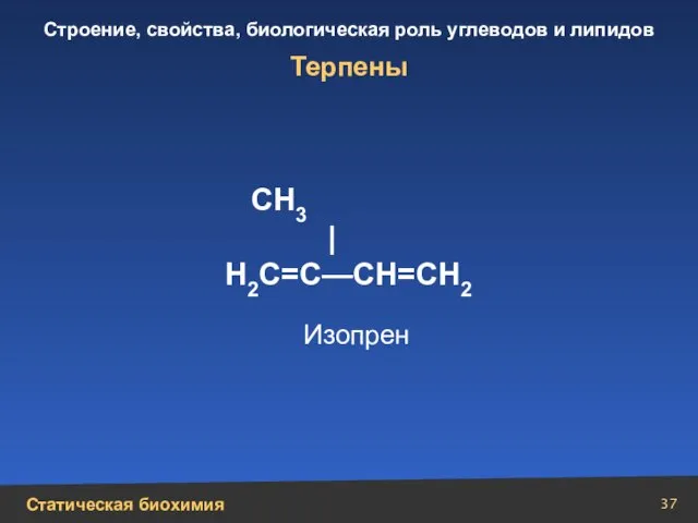 Терпены CH3 | Н2С=С—СН=СН2 Изопрен