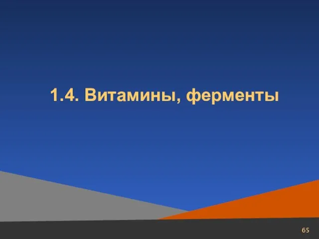 1.4. Витамины, ферменты