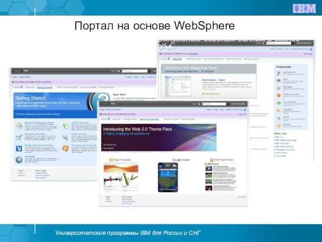 Портал на основе WebSphere Оболочка для создания композитных приложений/ сводных данных о