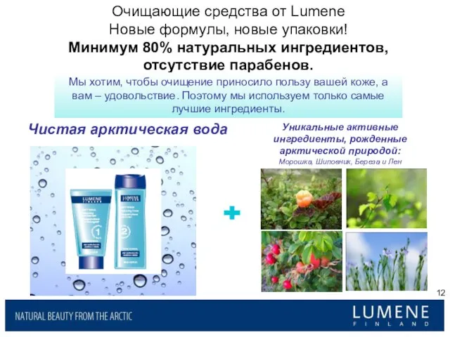 Чистая арктическая вода Очищающие средства от Lumene Новые формулы, новые упаковки! Минимум