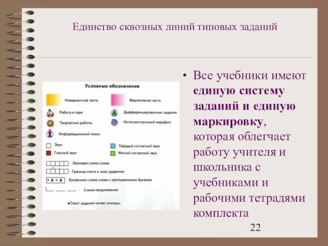 Единство сквозных линий типовых заданий Все учебники имеют единую систему заданий и