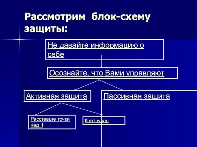 Рассмотрим блок-схему защиты: