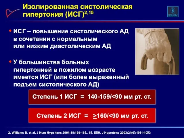 ИСГ – повышение систолического АД в сочетании с нормальным или низким диастолическим