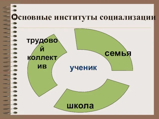 Основные институты социализации ученик