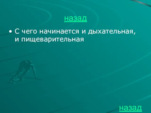 назад С чего начинается и дыхательная, и пищеварительная назад