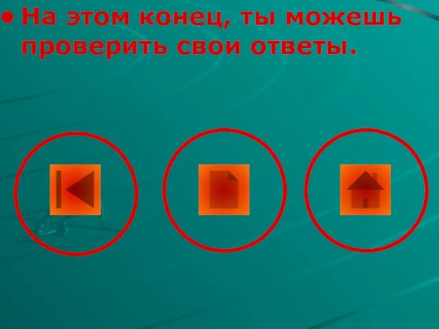 На этом конец, ты можешь проверить свои ответы.