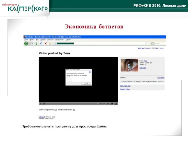 Экономика ботнетов Требование скачать программу для просмотра файла