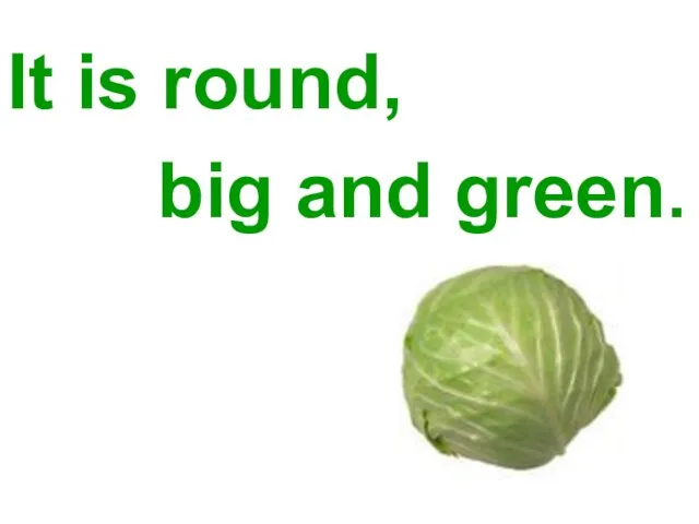 It is round, big and green.