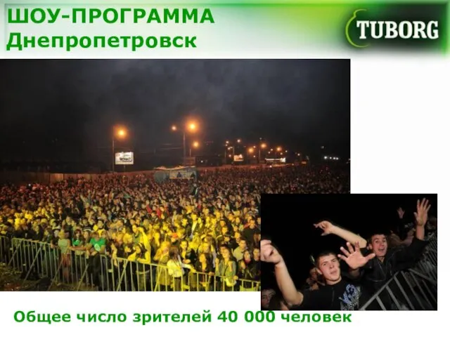 ШОУ-ПРОГРАММА Днепропетровск Общее число зрителей 40 000 человек