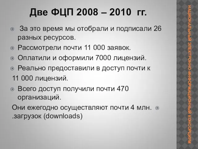 За это время мы отобрали и подписали 26 разных ресурсов. Рассмотрели почти