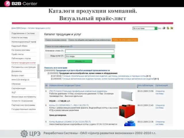 Каталоги продукции компаний. Визуальный прайс-лист