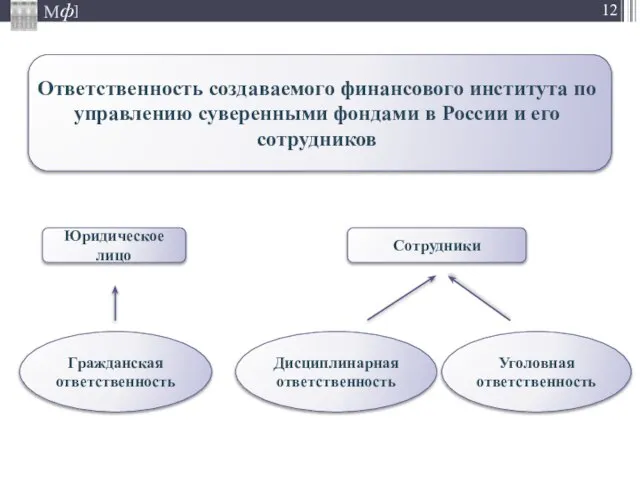 Ответственность создаваемого финансового института по управлению суверенными фондами в России и его