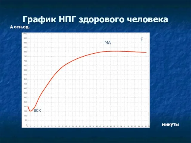 График НПГ здорового человека А отн.ед. минуты вск МА F