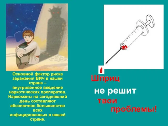 проблемы! Шприц не решит твои Основной фактор риска заражения ВИЧ в нашей