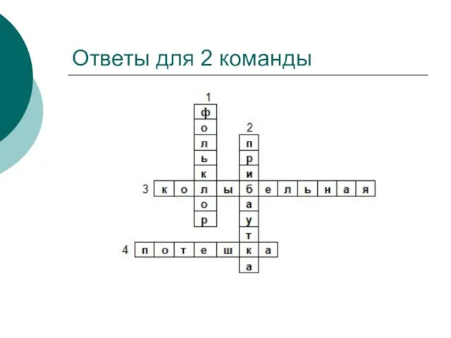 Ответы для 2 команды