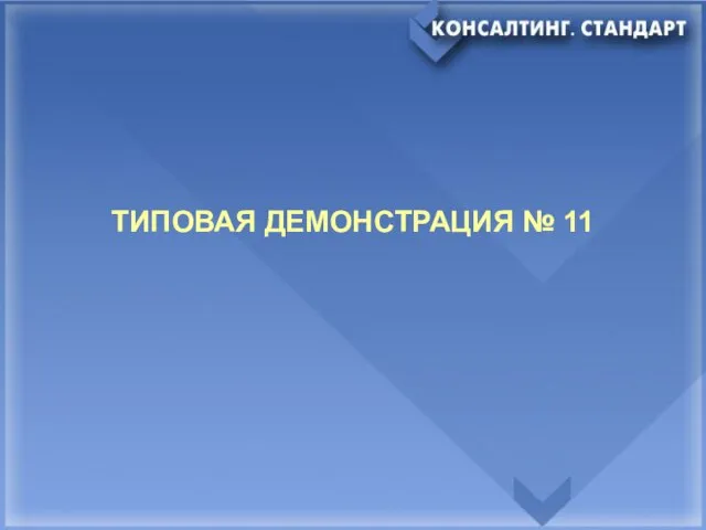 ТИПОВАЯ ДЕМОНСТРАЦИЯ № 11