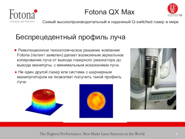 Fotona QX Max Самый высокопроизводительный и надежный Q-switched лазер в мире Беспрецедентный