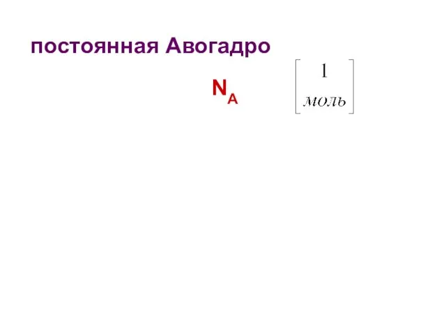 постоянная Авогадро NA