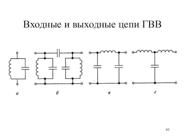 Входные и выходные цепи ГВВ