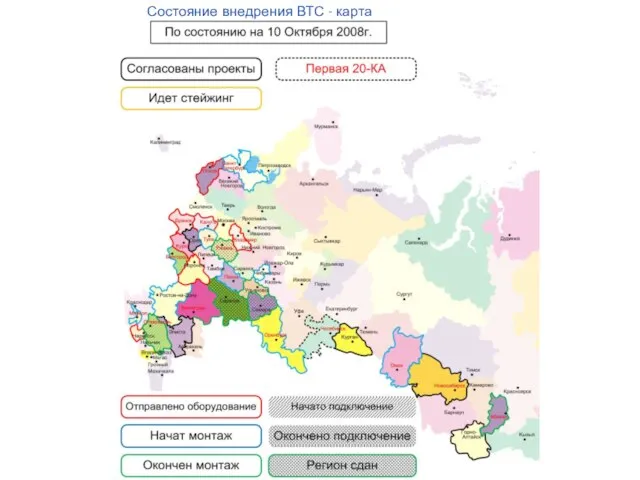 Состояние внедрения ВТС - карта