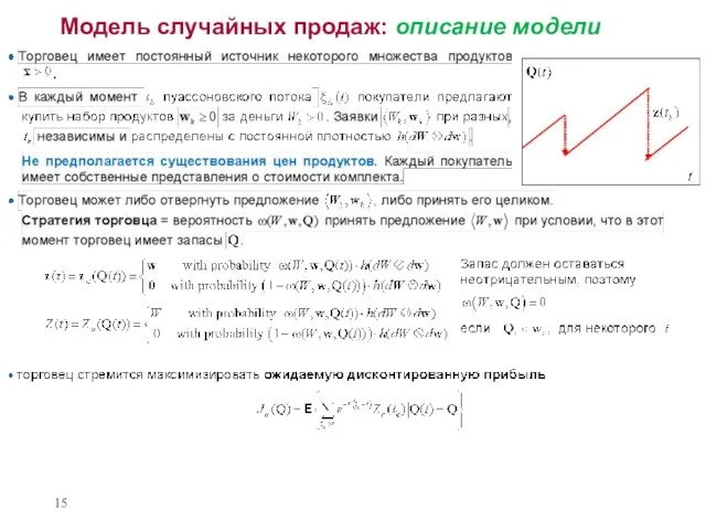 Модель случайных продаж: описание модели