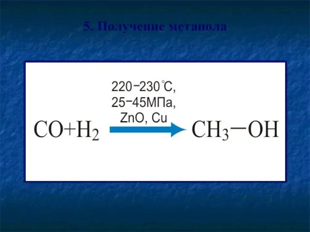 5. Получение метанола