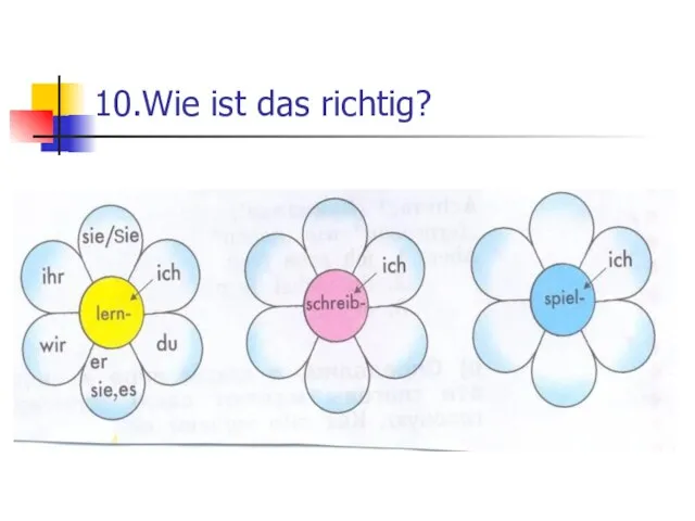 10.Wie ist das richtig?