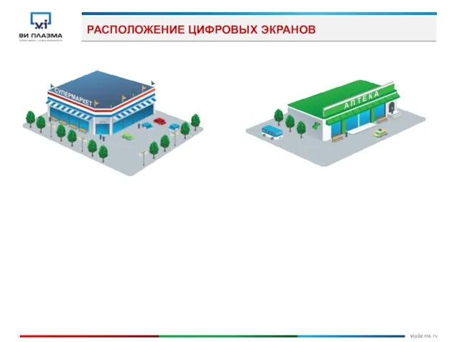 РАСПОЛОЖЕНИЕ ЦИФРОВЫХ ЭКРАНОВ