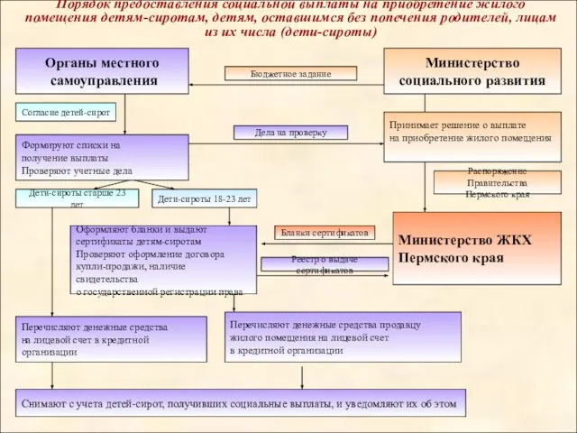 Порядок предоставления социальной выплаты на приобретение жилого помещения детям-сиротам, детям, оставшимся без