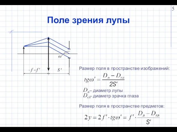 Поле зрения лупы