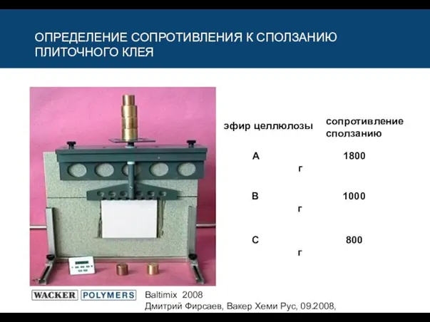 Baltimix 2008 Дмитрий Фирсаев, Вакер Хеми Рус, 09.2008, Seite эфир целлюлозы сопротивление