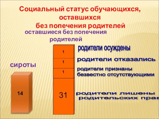 Социальный статус обучающихся, оставшихся без попечения родителей сироты оставшиеся без попечения родителей