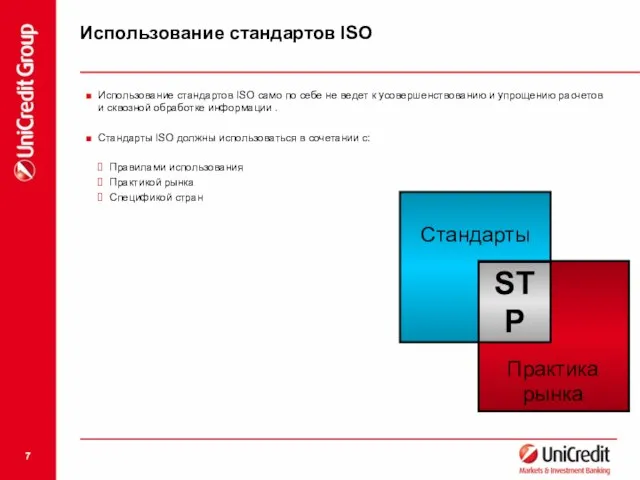 Использование стандартов ISO Использование стандартов ISO само по себе не ведет к