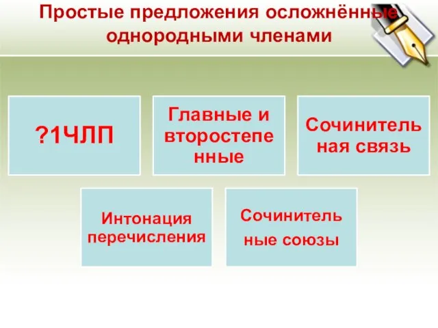 Простые предложения осложнённые однородными членами