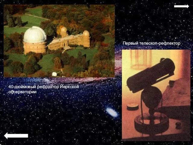 40-дюймовый рефрактор Йеркской обсерватории Первый телескоп-рефлектор