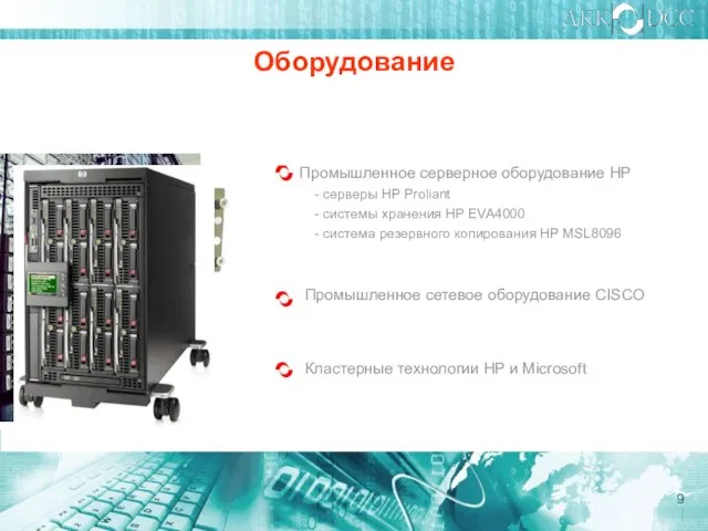 Оборудование Промышленное серверное оборудование HP - серверы HP Proliant - системы хранения