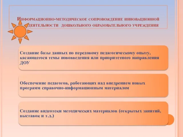 Информационно-методическое сопровождение инновационной деятельности дошкольного образовательного учреждения