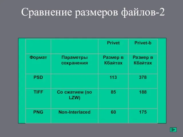 Сравнение размеров файлов-2