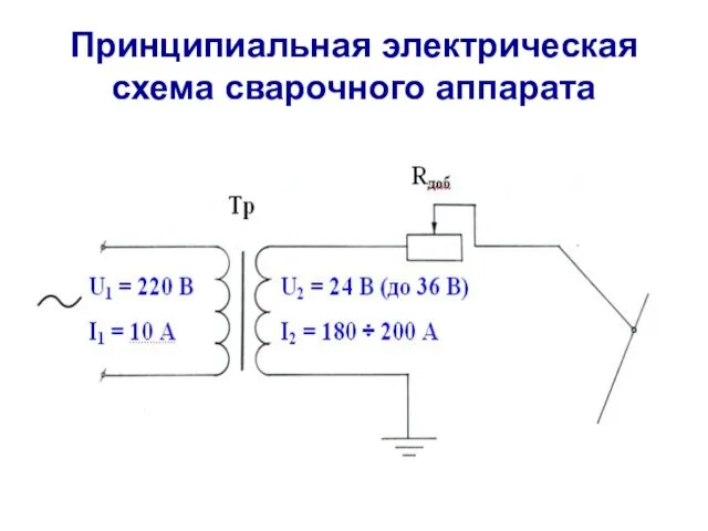 Принципиальная электрическая схема сварочного аппарата