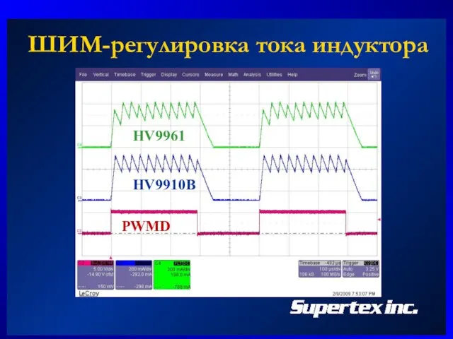 ШИМ-регулировка тока индуктора HV9961 HV9910B PWMD