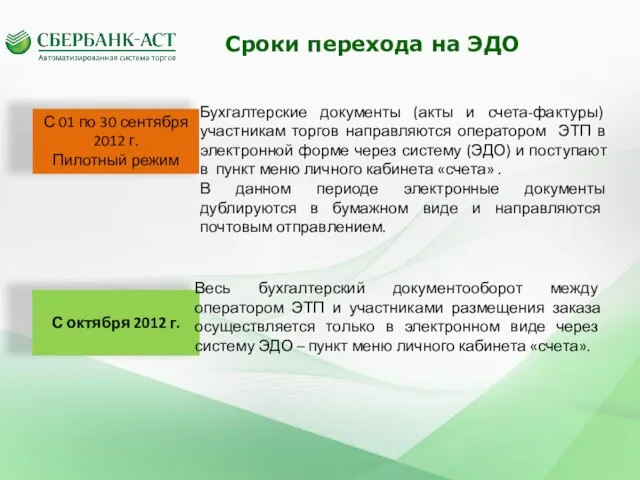 ЗАО «Сбербанк-АСТ» - один из пяти операторов для проведения открытых аукционов в